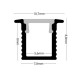 2 Meter SET LED Profil Aluminium Einbau Ultraslim Alu Weiß Schwarz GL0602 2 Meter SET LED Profil Aluminium Einbau Ultraslim Alu Weiß Schwarz GL0602
