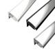2 Meter SET LED Profil für Deckenmontage Ecke Schwarz, Weiß, Grau GL0206
