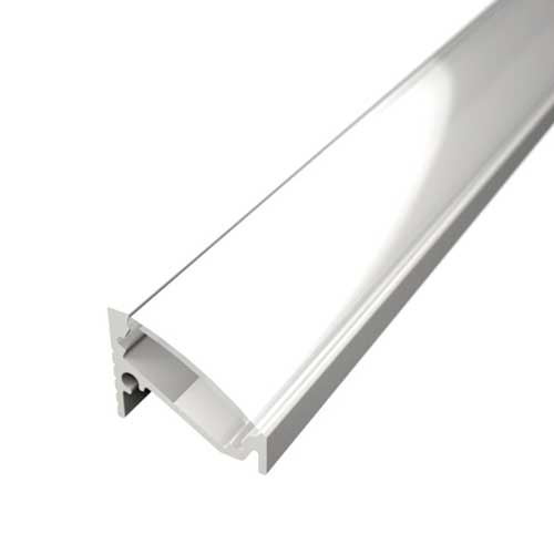 2 Meter SET LED Profil für Deckenmontage Ecke Schwarz, Weiß, Grau GL0206