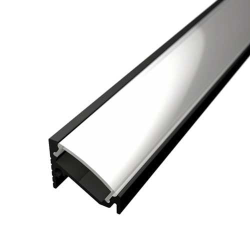 2 Meter SET LED Profil für Deckenmontage Ecke Schwarz, Weiß, Grau GL0206