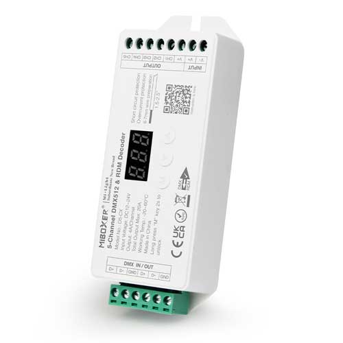 MiBoxer 5 Kanal DMX512 RDM Decoder 20A Smart Controller Empfänger D5-CX
