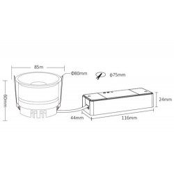 9W LED Einbauleuchte Mi-Boxer 2.4GHz Anti Glare Design CCT 2700K-6500K