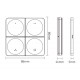 MiBoxer 2.4GHz LED Streifen Dimmer 4-Zonen Blindenschrift Panel Schwarz K4B