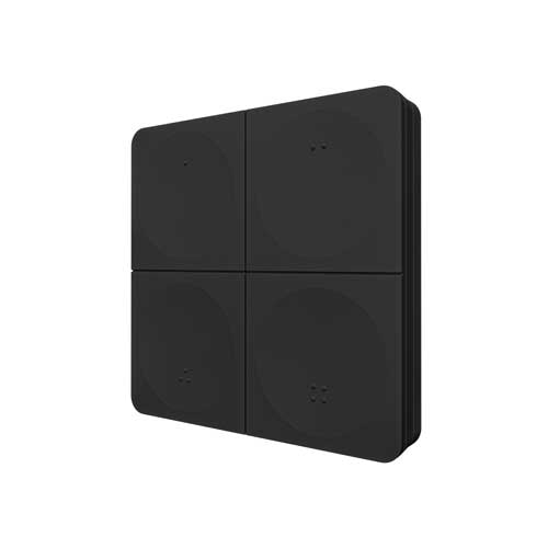 MiBoxer 2.4GHz LED Streifen Dimmer 4-Zonen Blindenschrift Panel Schwarz K4B