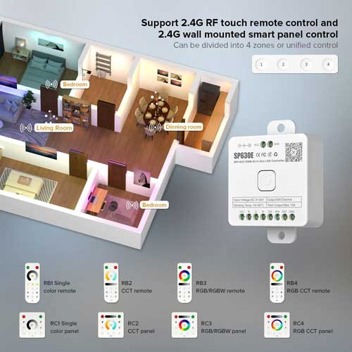 Bluetooth LED Controller Universal Dimmer RGB CCT Station SP630E Led-Planet Shop Wien