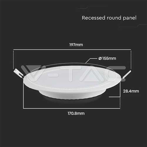 12W LED Panel 230V Backlit Rund Deckenleuchte Kalt- Neutral- Warmweiß Led-Planet Shop Wien