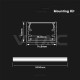 2 Meter SET LED Profil Akustikpaneele Beleuchtung 2m 15mm Alu UL24296