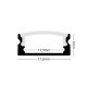 2 Meter SET LED Profil MICRO-ALU 2m Unterbauleuchte Aufputz UL3355
