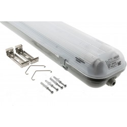 9W T8 LED LEUCHTKÖRPER SET Wannenleuchte Feuchtraum Beleuchtung 60 cm 1 Röhre IP65 Kaltweiß oder Neutralweiß 65118