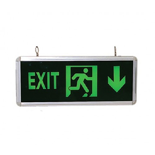 LED NOTAUSGANG SCHILD EXIT DOWN IP44 1FD GL9200 Led-Planet Shop Wien