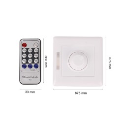 Wand Lichtschalter Dimmer 1Weg Fernbedienung Weiß GL6212
