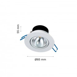 5W LED Einbauleuchte 230V Hilux Rund Deckenleuchte IP21 Neutralweiß GL2001