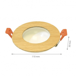 8W LED Einbauleuchte BRIGHT WOOD Neutralweiß GL2162