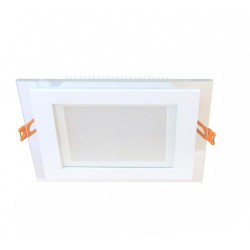 18W LED Einbauleuchte GLAS PREMIUM 230V Quad Kalt-, Neutral-, Warmweiß  GL2159