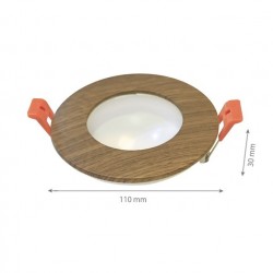 8W LED Einbauleuchte DARK WOOD Neutralweiß GL2160