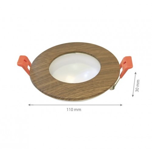 8W LED Einbauleuchte DARK WOOD Neutralweiß GL2160 Led-Planet Shop Wien