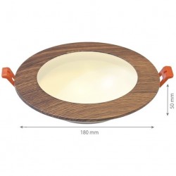 16W LED Einbauleuchte DARK WOOD Neutralweiß GL2161