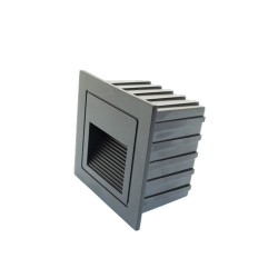 2W LED Treppenleuchte Einbau Quad Schwarz Neutralweiß GL8322
