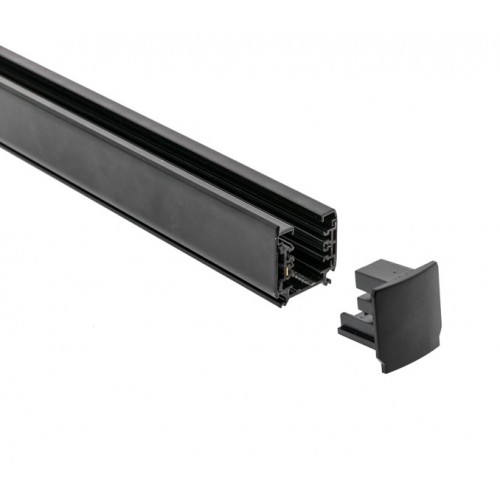 TRACK SYSTEM SET 3 Phasen für Schienen Fluter Schwarz 1m GL5172 Led-Planet Shop Wien