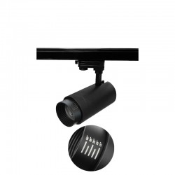 40W LED Schienen Fluter 3Phasen VARIO PRO 24° 3 Jahre Garantie Schwarz Neutralweiß GL5131