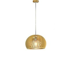 Holz Pendelleuchte für LED E27 Design Hängeleuchte UL40531