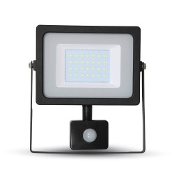 30W LED FLUTER MIT BEWEGUNGSMELDER PREMIUM SCHWARZ Kaltweiß UL5821