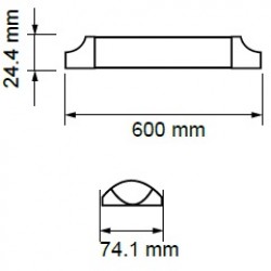 15W LED Battenleuchten SAMSUNG 60cm IP20 HILUMEN Kalt-, Neutral-,Warmweiß UL6489/UL6488/UL6487