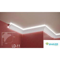 Zierprofil 1M für LED Beleuchtung Deckenleiste LD11