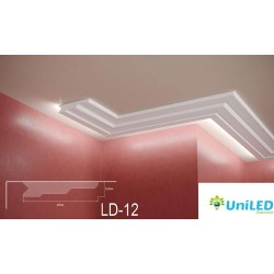 Zierprofil 1M für LED Beleuchtung Deckenleiste LD12